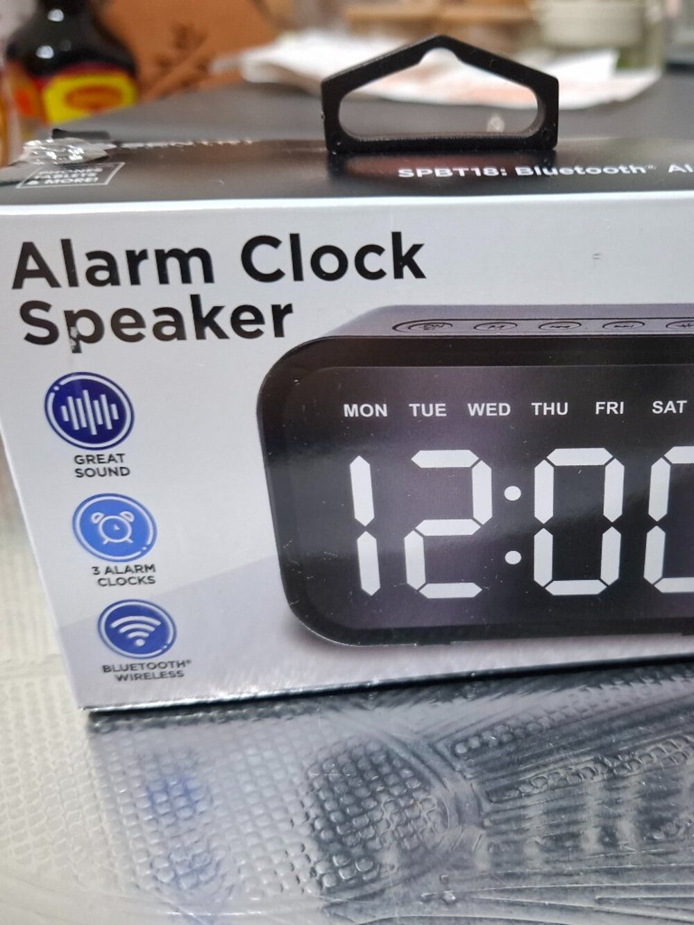BLUETOOK Alarm Clock Speaker Radio BIG LETTERS